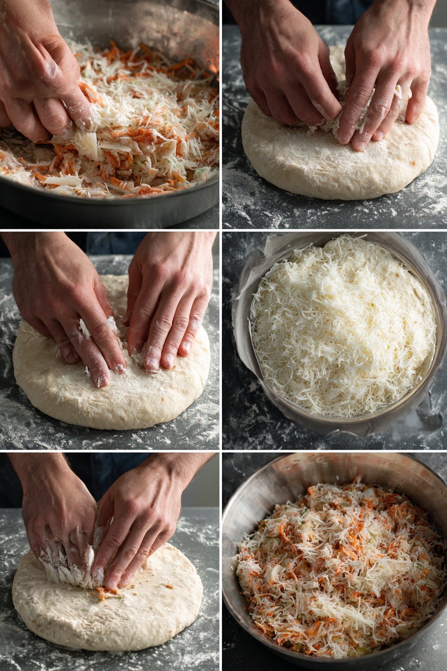 Pyszne chaczapuri instructions process