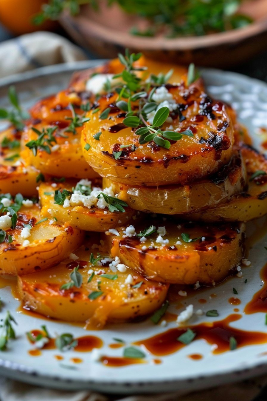 Pieczone Bataty z Fetą i Pietruszką serving