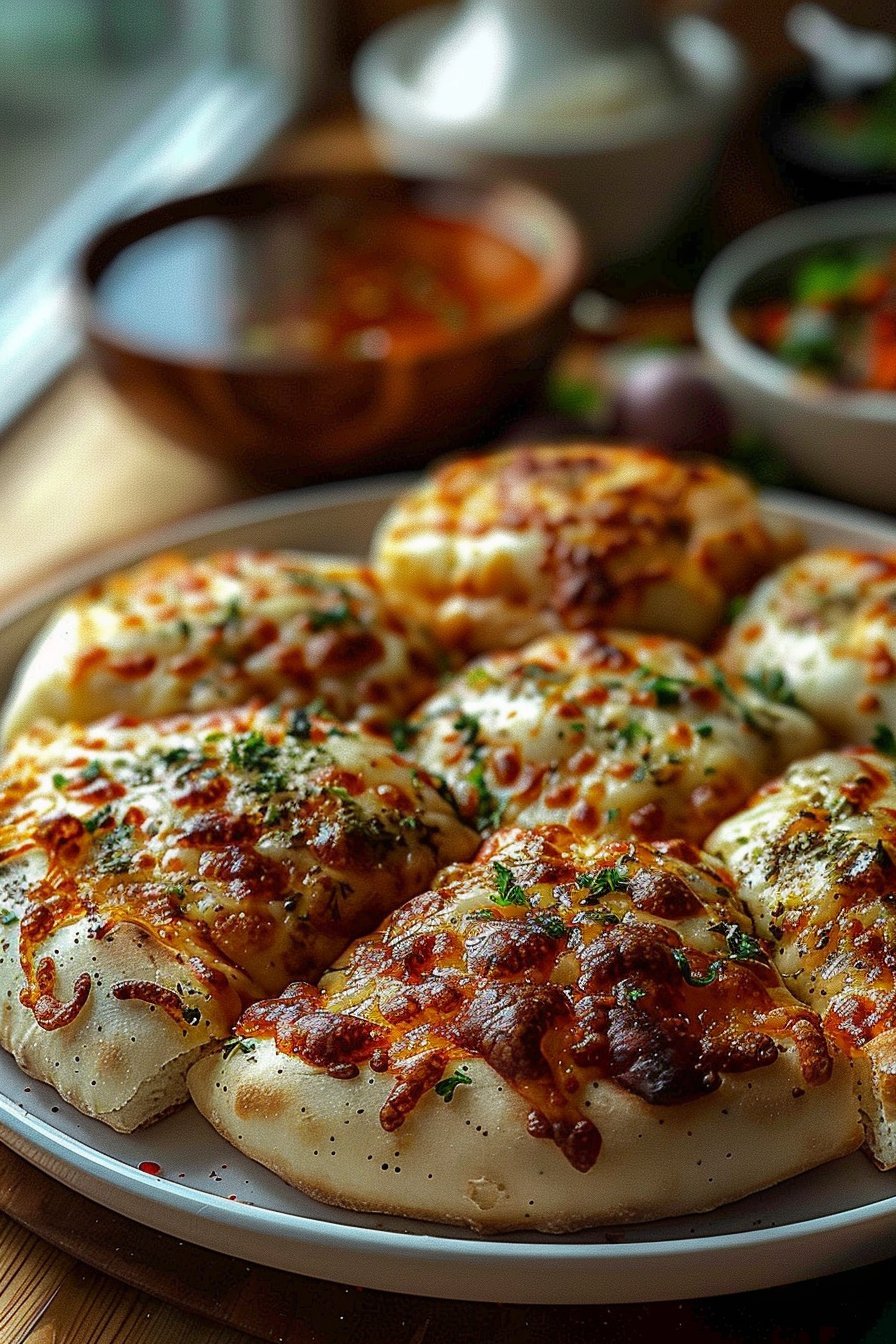 Pizzerinki na serku wiejskim w air fryerze serving