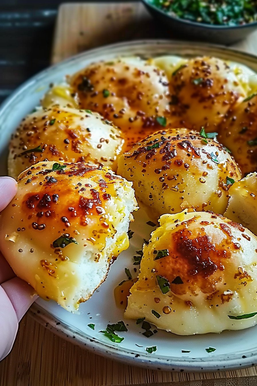 Pyszne chaczapuri serving