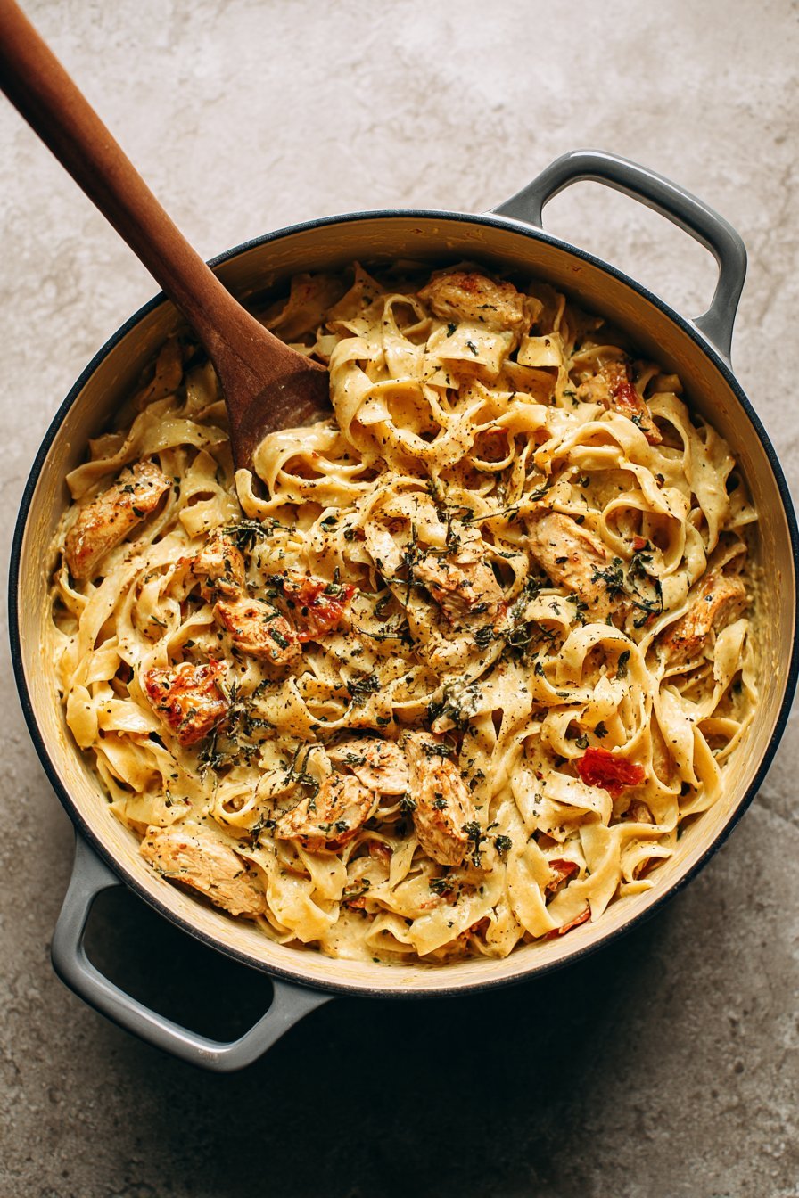 Kremowy Kurczak Paprykowy z Tagliatelle instructions process