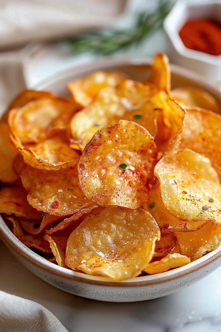 Chipsy z Airfryera serving