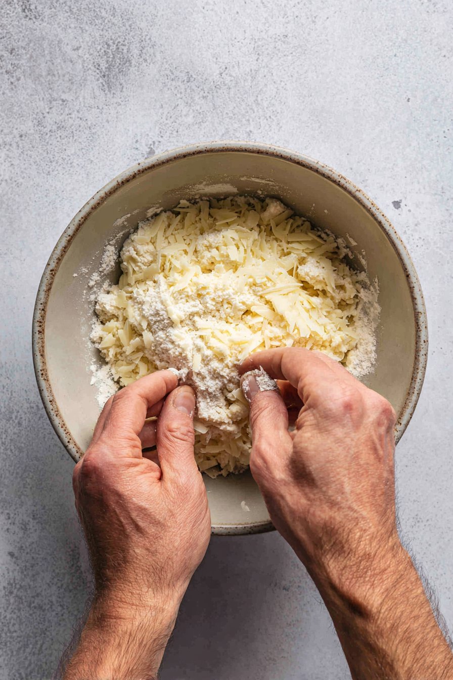 Serowe Chlebki z Patelni instructions process