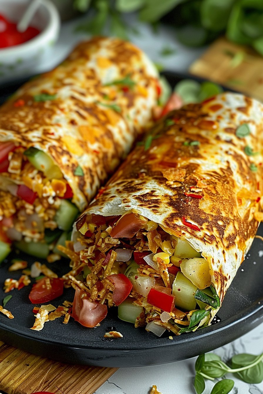 Pyszne Zeleninowy Wrap: Zdrowa przekąska pełna smaku! serving