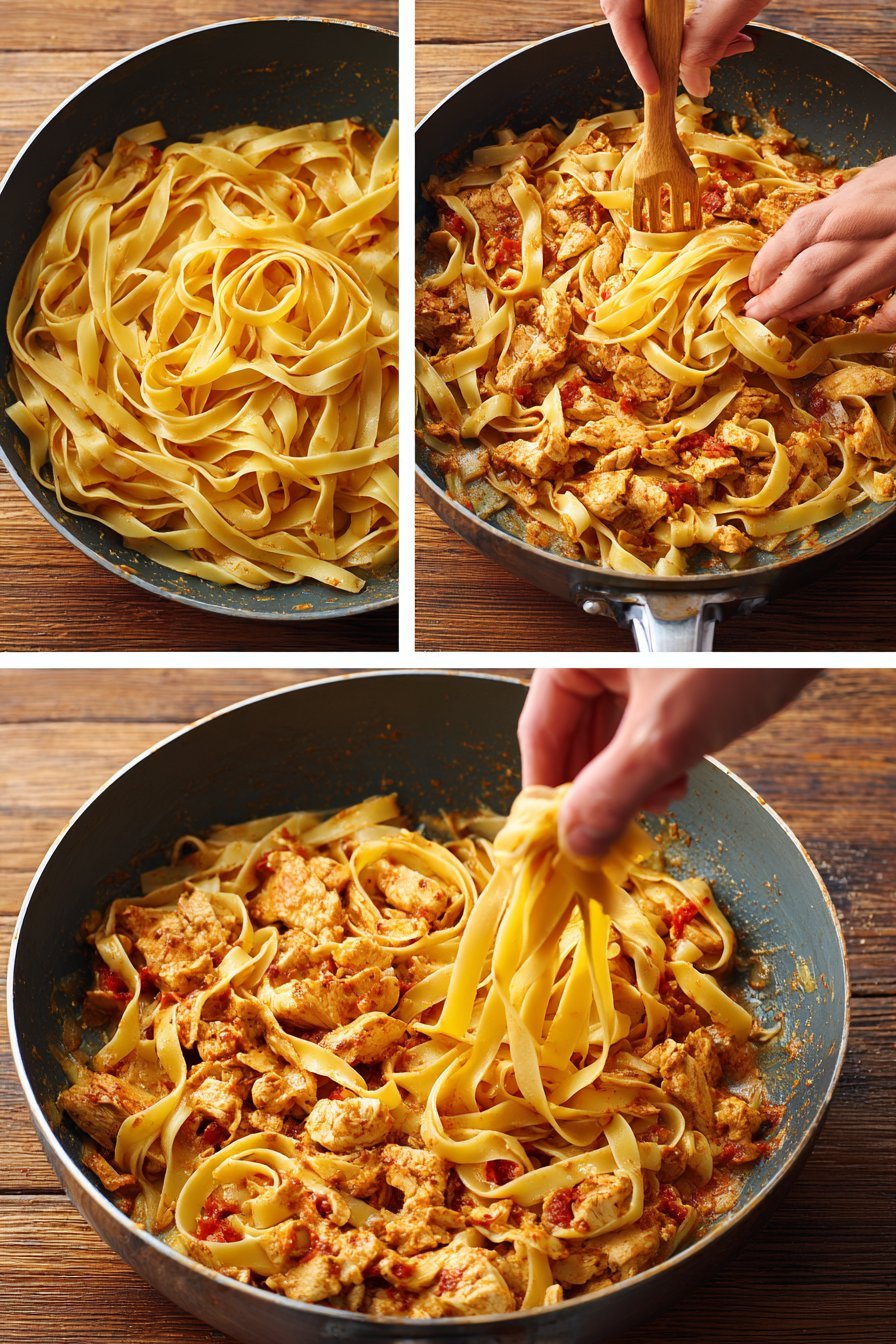 Kremowy Kurczak Paprykowy z Tagliatelle — pyszna uczta w 45 minut instructions process