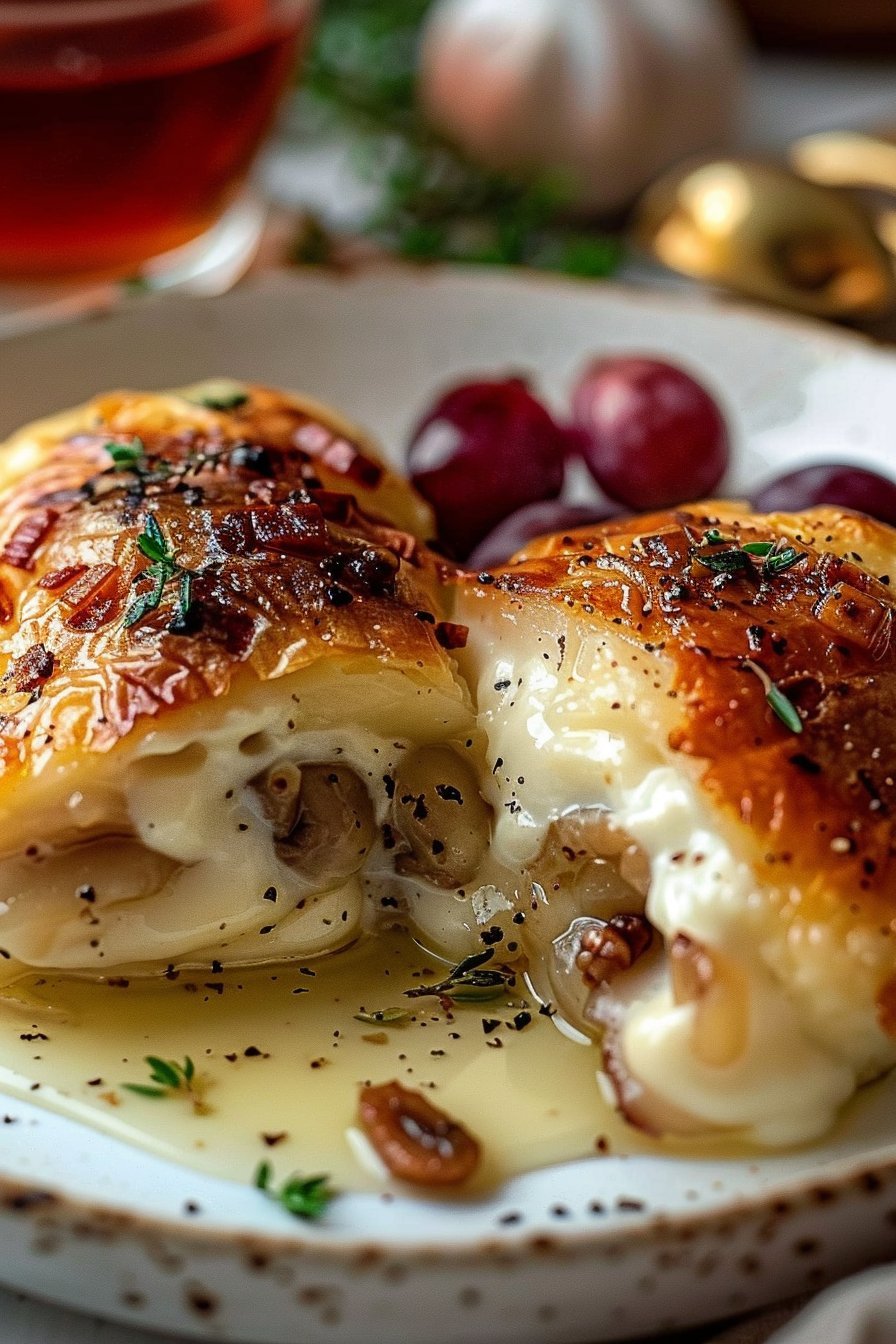 Kurczak Faszerowany Pieczarkami I Serem serving