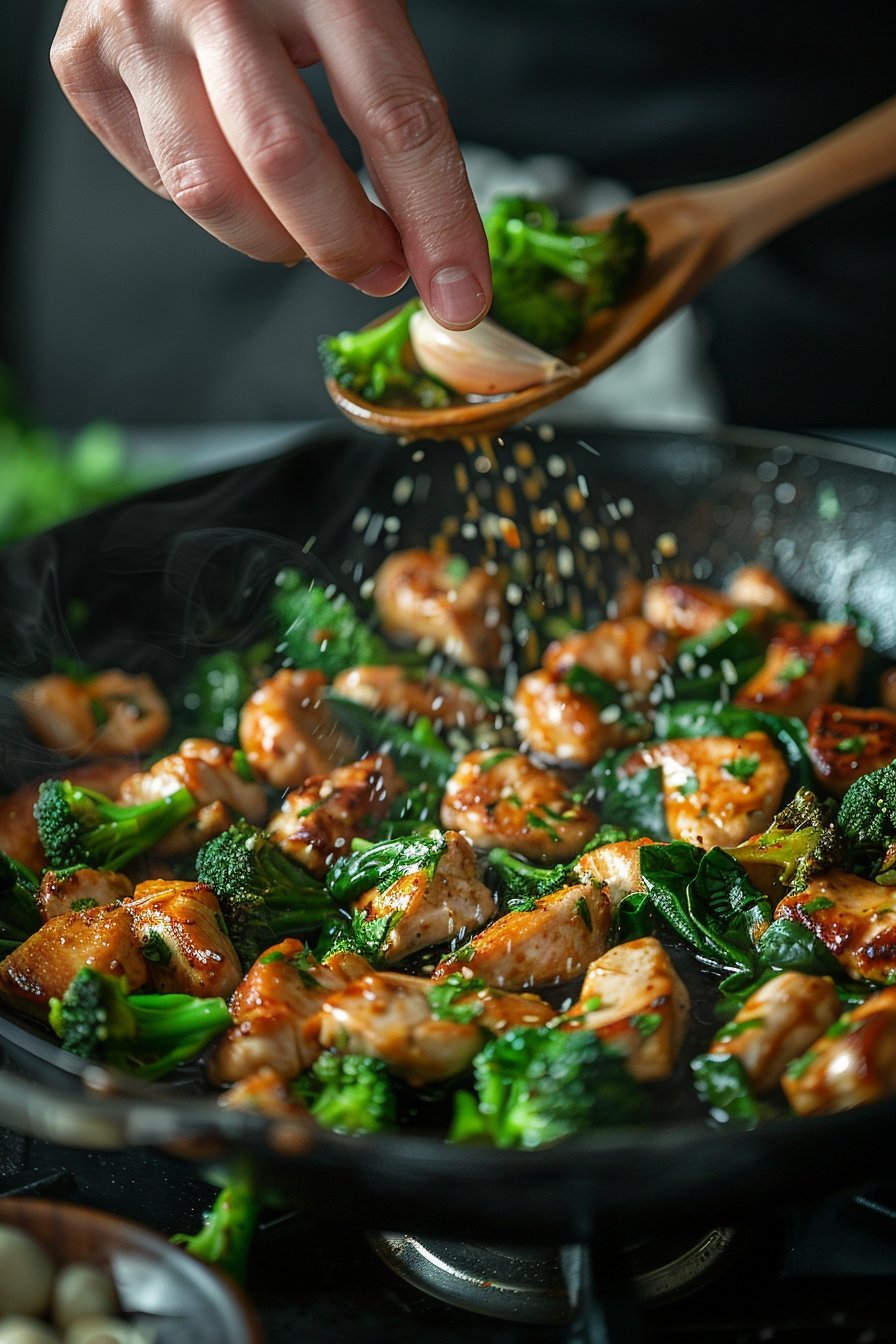 15-Minutowy Kurczak Czosnkowy Keto z Brokułami i Szpinakiem – Ekspresowy Obiad! - kookgenot.nl instructions process