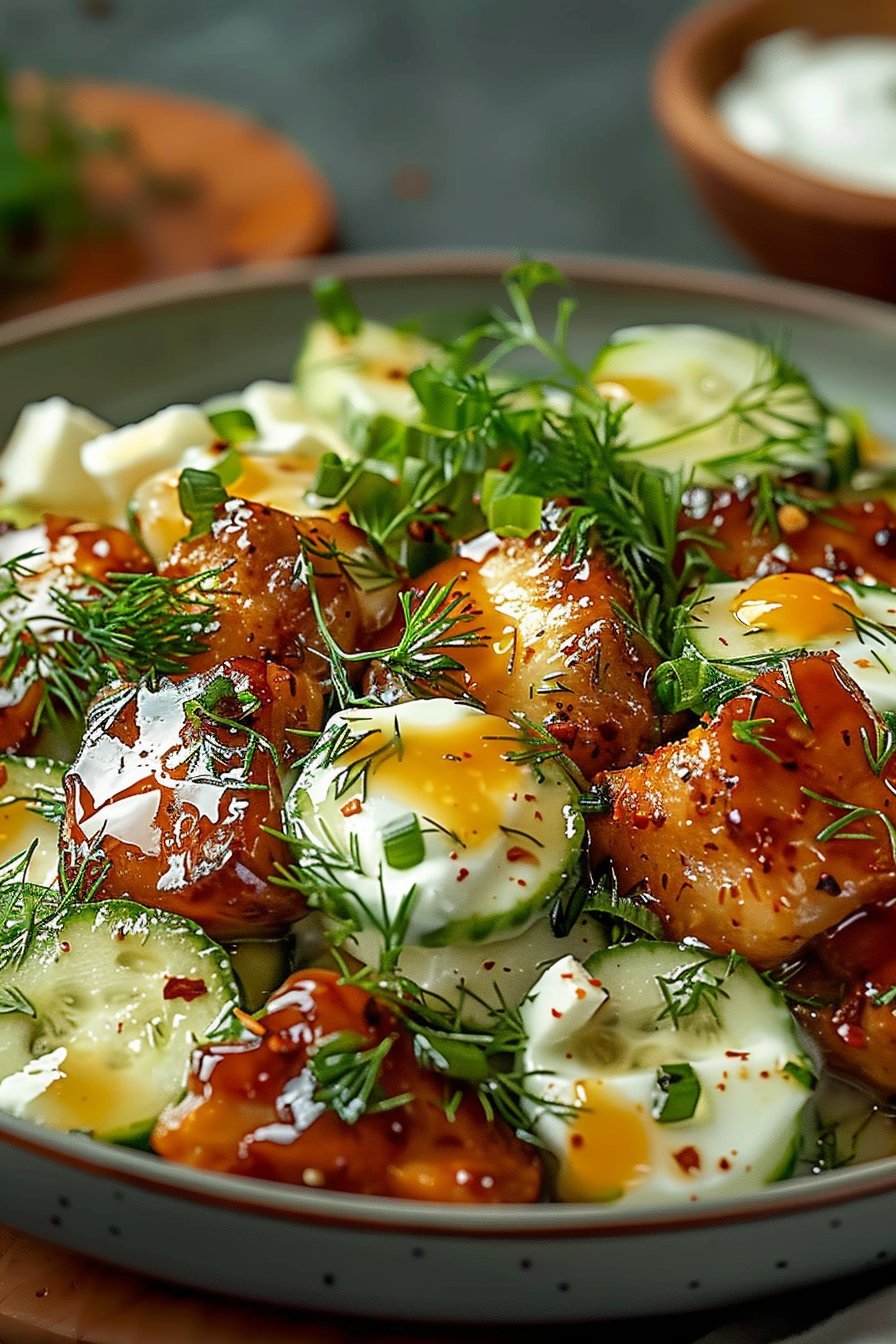 Sałatka z jajkiem i ogórkiem przepis – odkryj jej zdrowy smak! serving