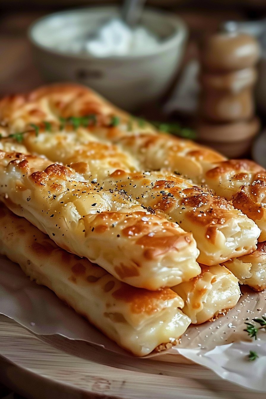 Serowe Paluszki Chlebowe serving