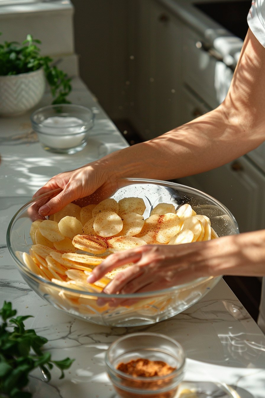 Chipsy z Airfryera instructions process